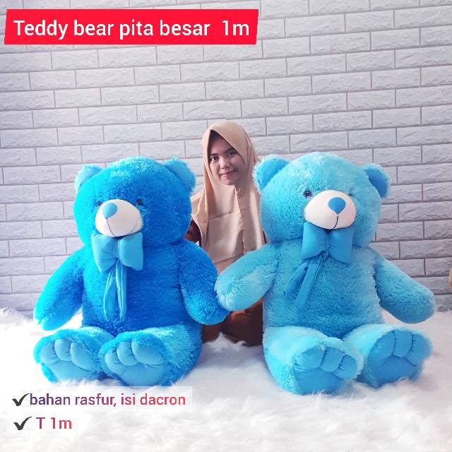 Boneka Beruang Teddy Bear Pita 1 Meter