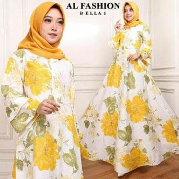 Gaun / dress wanita / cewe MAXI BELLA BAJU MAXY  MUSLIM GAMIS WANITA DEWASA MURAH KEKINIAN - PINK un