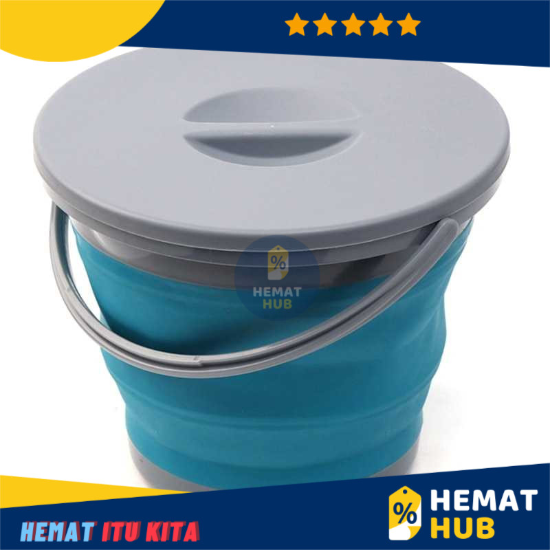 Ember Lipat Portable 5L Baskom Air Folding Water Bucket Serbaguna