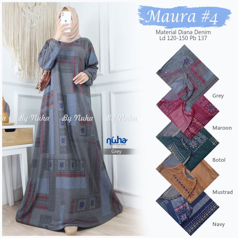 GAMIS JUMBO TERMURAH ORI DENIM DIANA MAURA MAXY