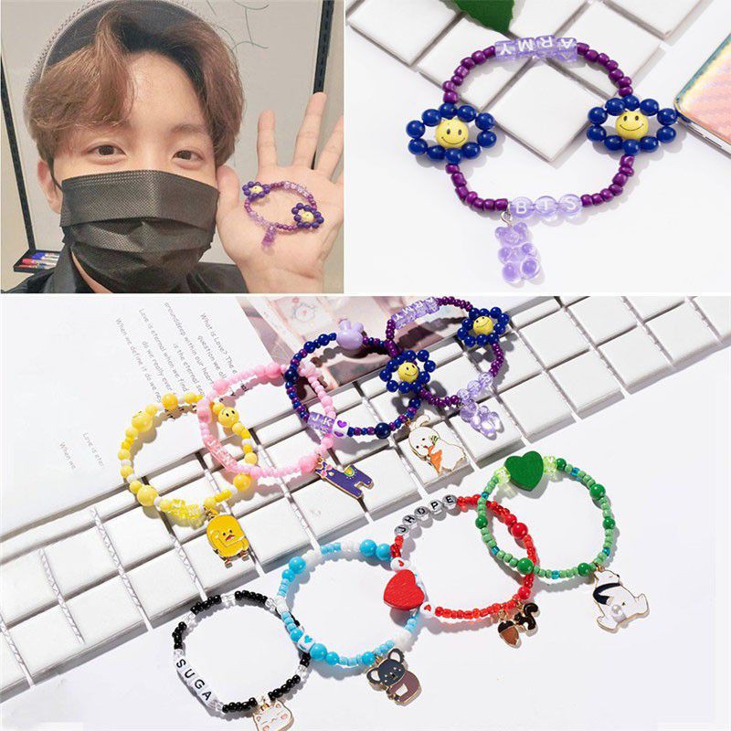 12.12 OBRAL SALE Gelang Rantai Manik-Manik Hobi Bts Jk V Jimin J-Hope Jin Suga