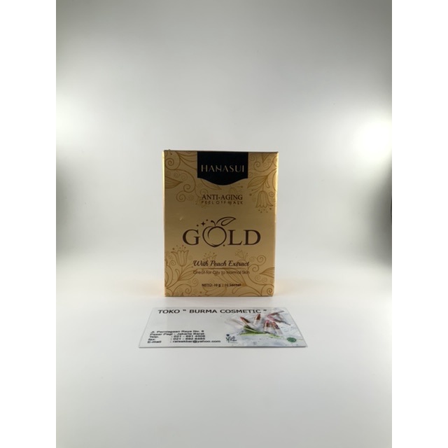 HANASUI NATURGO GOLD PEEL OFF MASK 10 GR 1 BOX