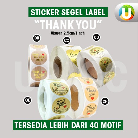 

[Isi 100Pcs - Part 18] Stiker Segel Thank You For Your Order Stiker untuk Kemasan Stiker Amplop