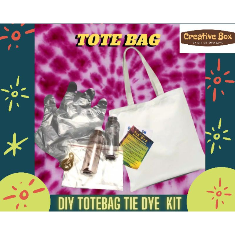 

DIY TOTEBAG TIE DYE KIT I GIFT I KADO I HAMPERS I TOTEBAG I KADO UNIK | KREASI TIE DYE |