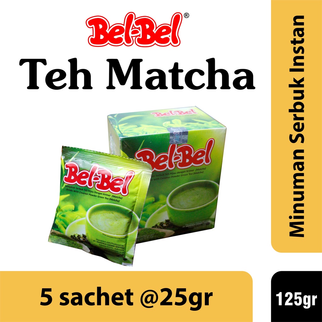 

Belbel Teh Rasa Matcha 5 Sachet | Halal | BPOM