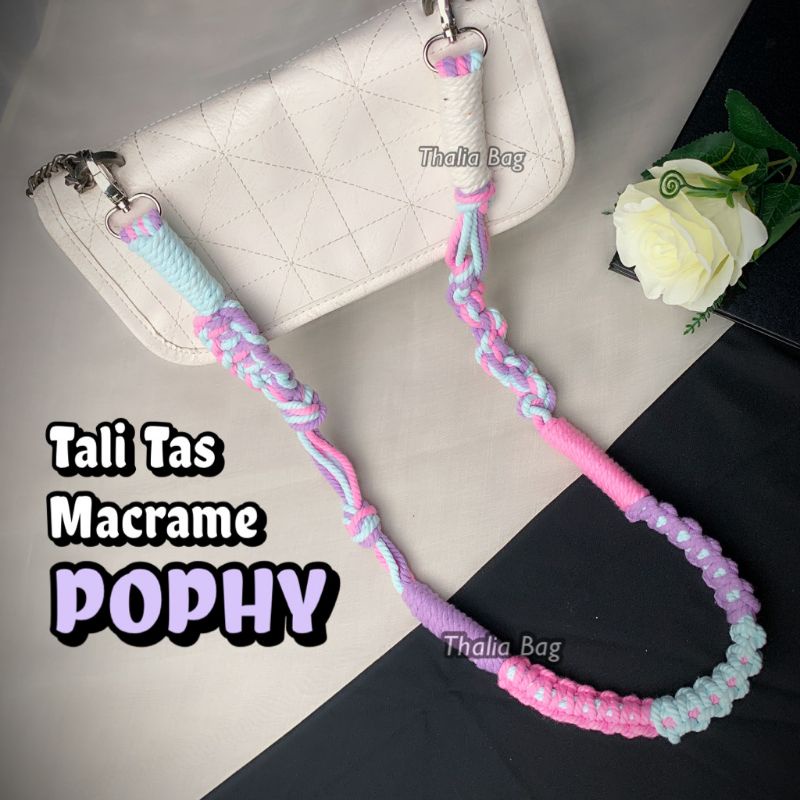 READY STOK STRAP BAG MACRAME POPHY BY THALIABAG ||  MACRAME HANDMADE || STRAP  BY THALIA|| TALI TAS MURAH || SHOULDER BAG MURAH|| SLINGBAG MURAH