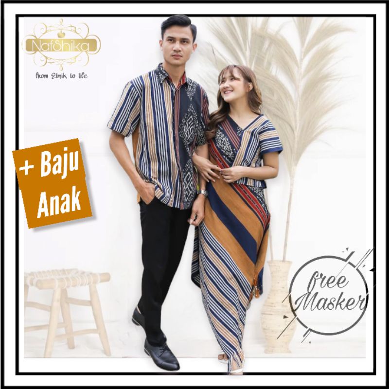 Couple Tenun - Set Tenun Etnik Tenun Handmade Motif Lokal Nusantara - Baju Tenun Couple Troso jepara