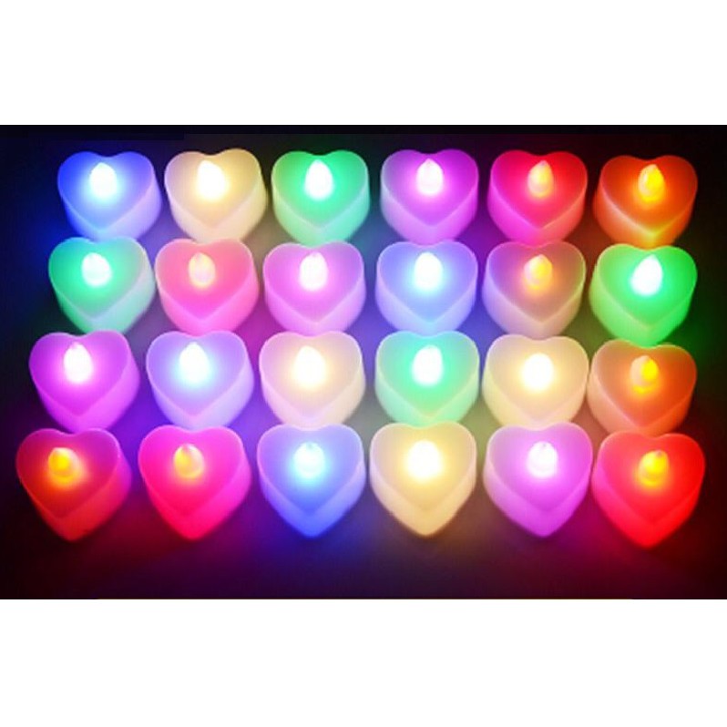 ❤️GTB❤️ E008 Lilin Mini LED Bentuk Love Electric Candle Light Lampu Dekorasi Lampu Hias Elektrik cod