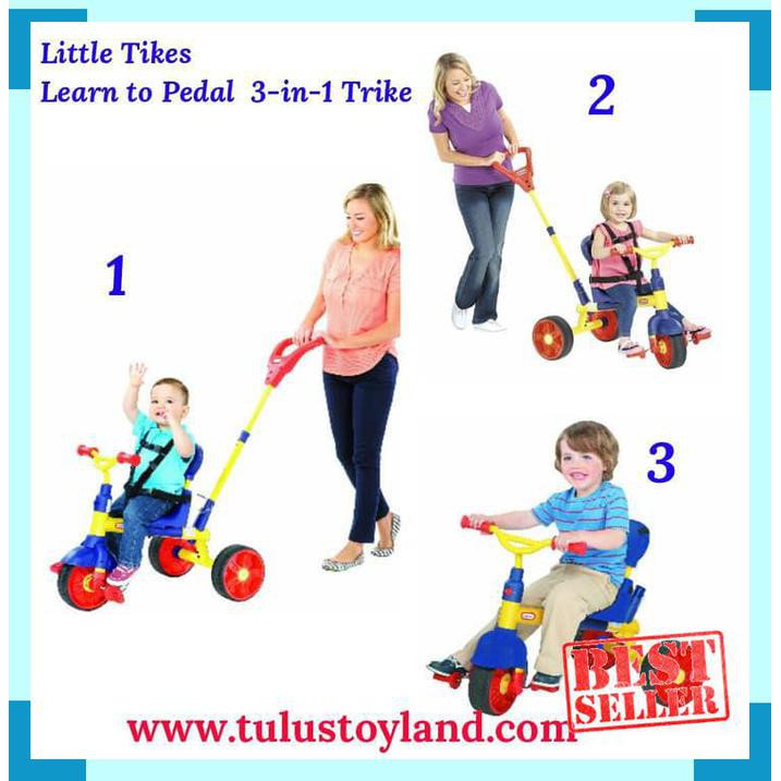 Sepeda Little Tikes Learn to Pedal 3 in 1 Trike