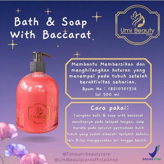 UBC BODY SOAP PARFUM / BATH SOAP PARFUM WITH BACARAT BY UMI AL-FATIH