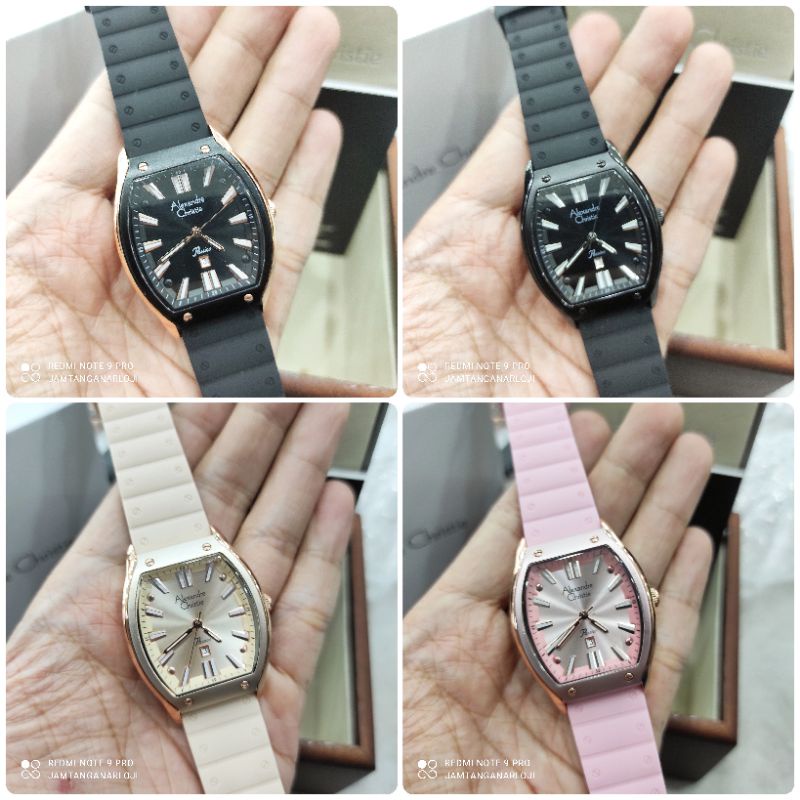 JAM TANGAN WANITA ALEXANDRE CHRISTIE AC 2941 NEW AC2941 TALI RUBBER ORIGINAL