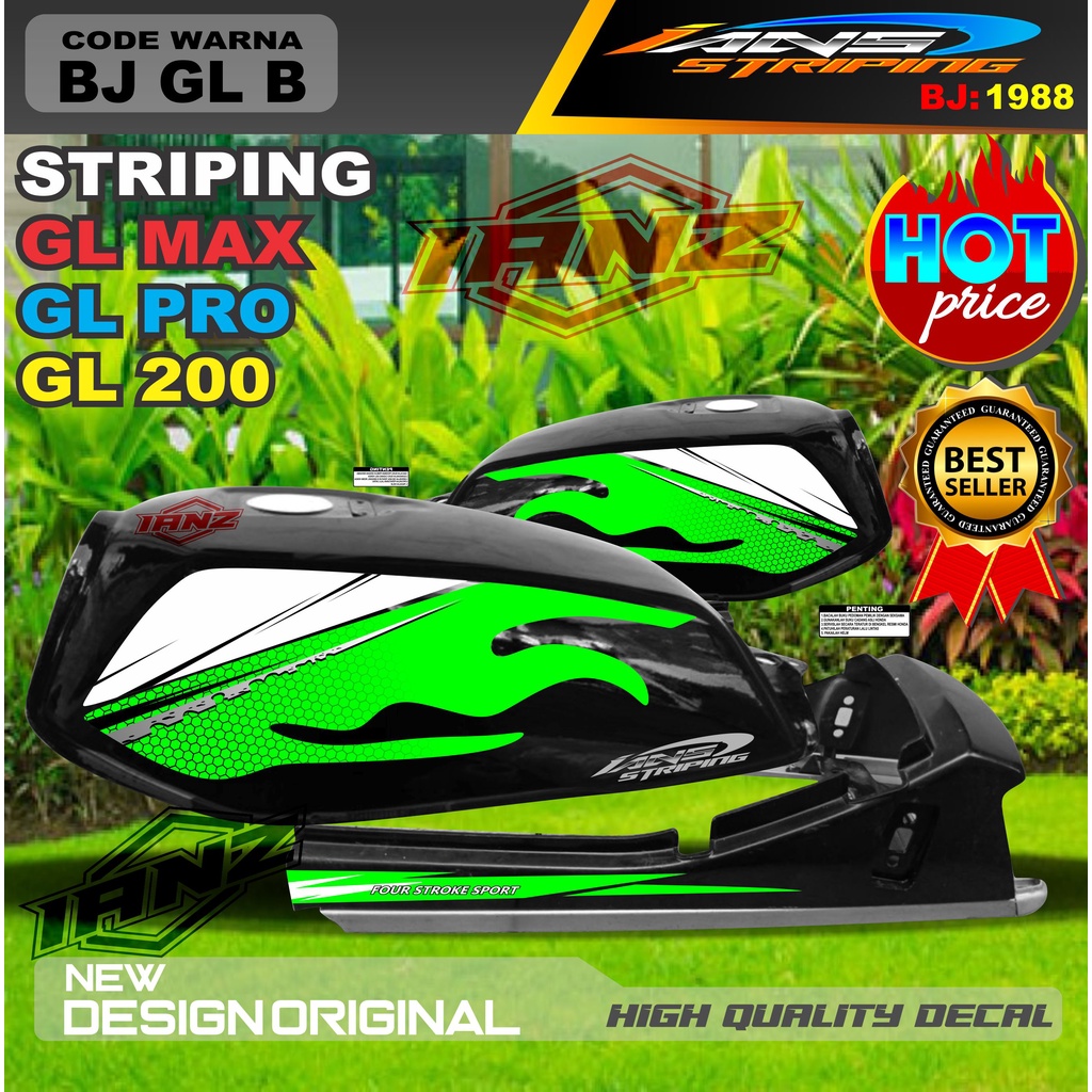 COSTUM STRIPING GL MAX / VARIASI STIKER GL PRO GL 100 / STIKER STRIPING MOTOR GL TERBARU / STIKER MOTOR