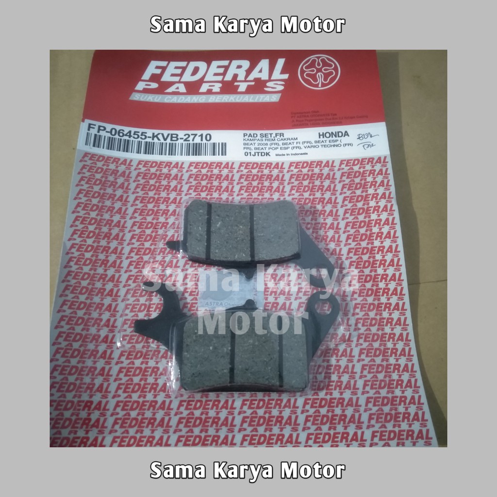KC13 kampas rem beat / brake shoe KVB / kampas rem beat / kampas depan beat / kampas cakram