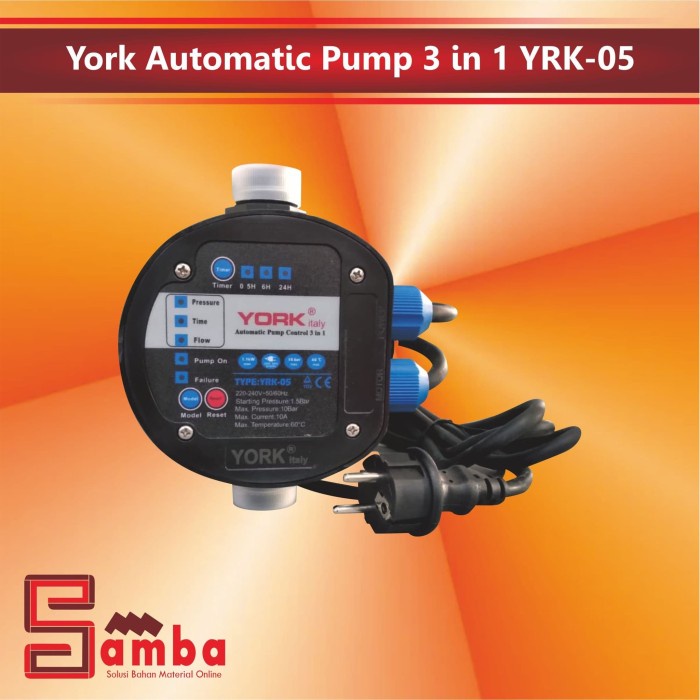 APC York YORK-05 Automatic Pressure Control Otomatis Pompa Dorong