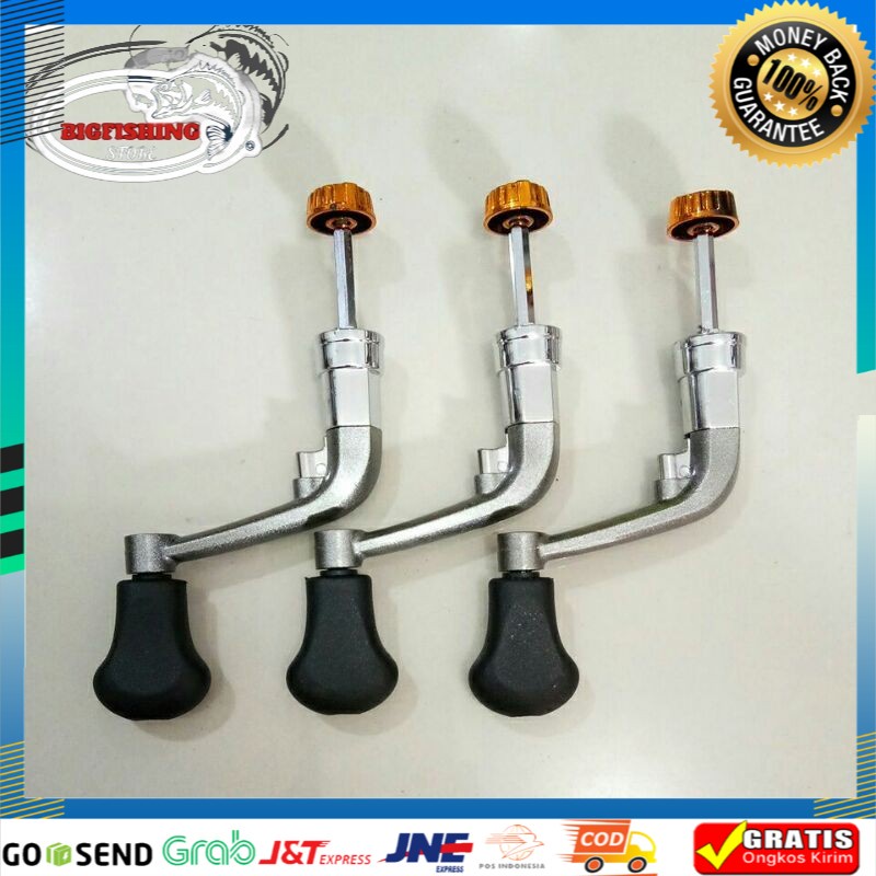 Reel Handle Metal dengan Knob Plastic 1000 / 2000