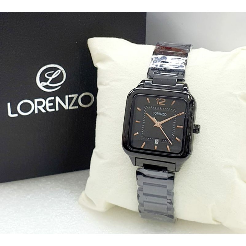 Jam Tangan Wanita/Lorenzo Original Kotak,Rantai Stainless Steel Back