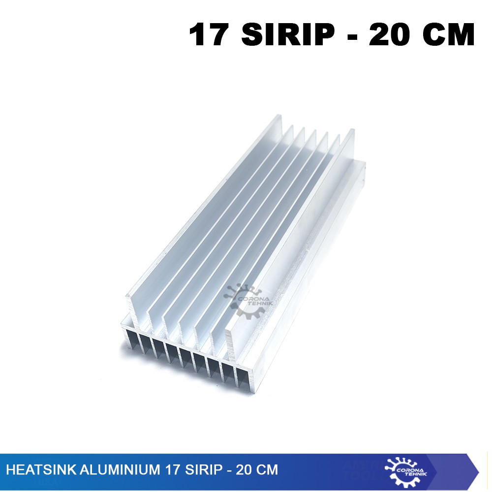 Heatsink Aluminium 17 Sirip - 20 cm