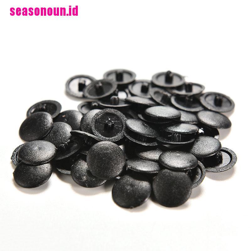 50 / 200x Tutup Sekrup Bahan Plastik Warna Hitam Putih