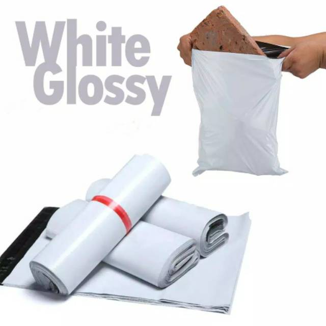 

(50 Lb) Plastik polymailer import putih TEBAL packing bag plastik olshop amplop isi 50pcs