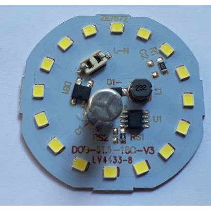PCB  LED 15 watt Tanpa Driver - Langsung 220V