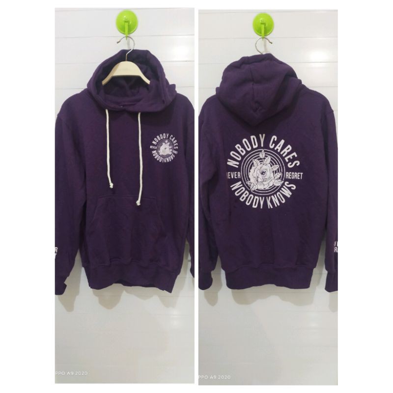 HOODIE HnM NOBODY CARES//SWEATER PRIA/SWEATER WANITA