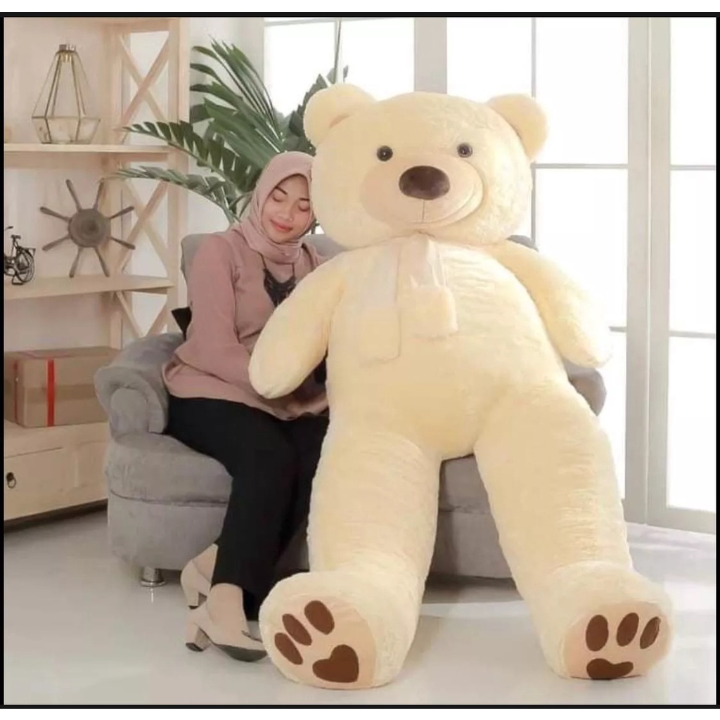 BONEKA TEDDY BEAR PLUFFY JUMBO BONEKA BERUANG TELAPAK BONEK PLUFFY