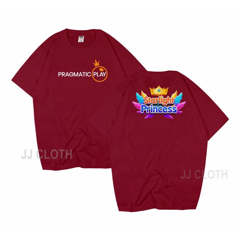 T-shirt baju kaos distro PRAGMATIC PLAY Starlight Princess Game slot kaos distro pria&amp;wanita