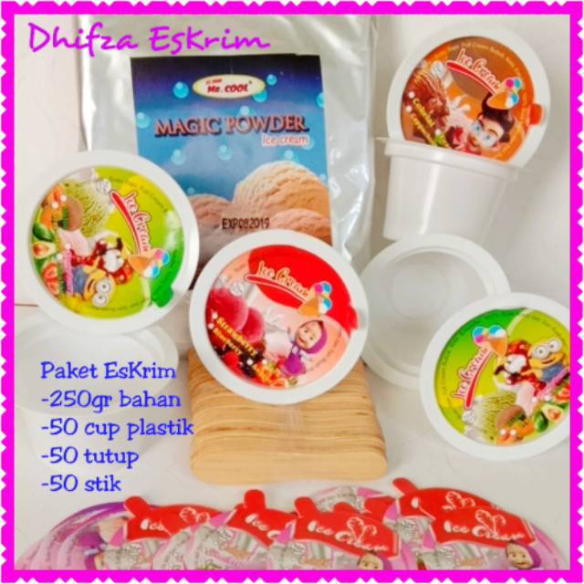 

Paket Es krim MrCool Cup Plastik