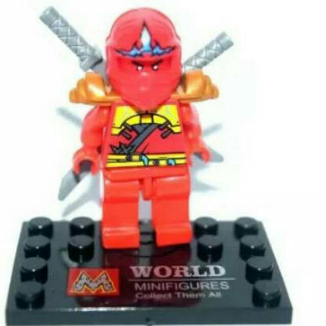 Roboman mainan Robot brick Ninja senjata lengkap / mainan robot anak edukatif