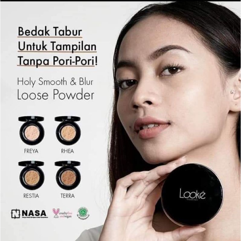 looke loose powder/looke bedak tabur mini/looke bedak tabur/bedak nasa