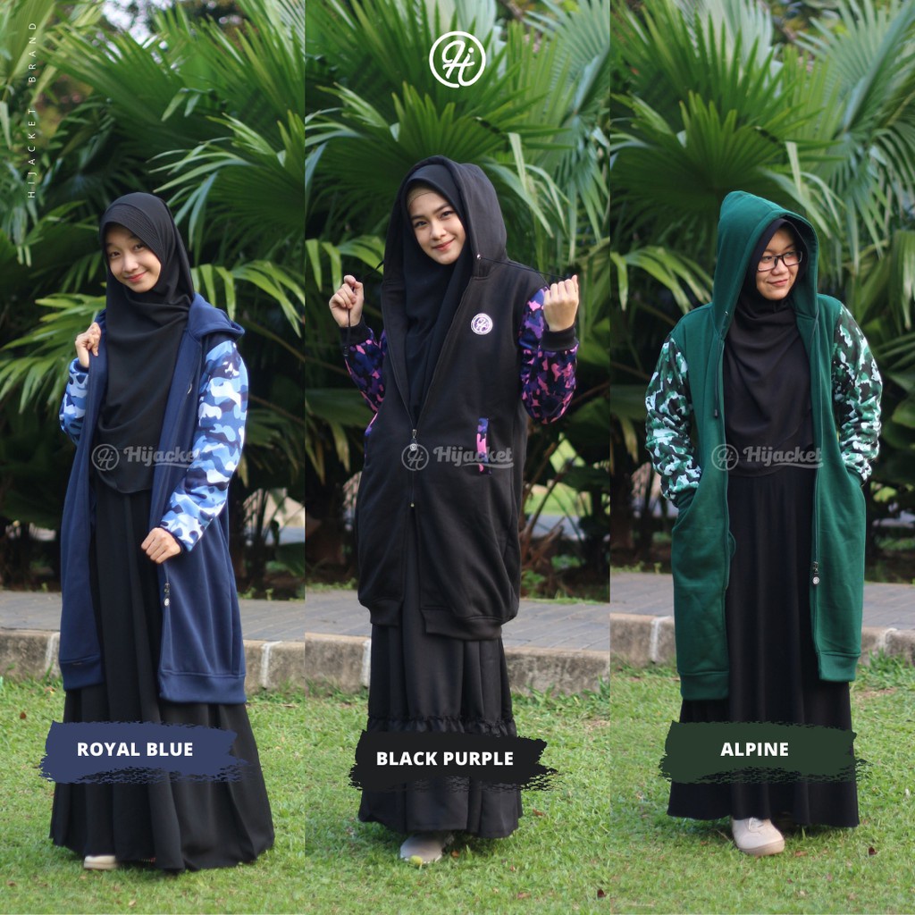 Hijacket® Camouflasion Series (All Size, XL, XXL) Jaket Wanita Bahan 100% Premium Fleece Asli