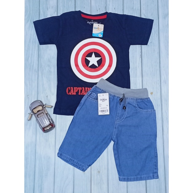 STJR - PREMIUM SETELAN BAJU KAOS ANAK MOTIF KARAKTER DAN JEANS PENDEK 1-10 TAHUN PART 2-5