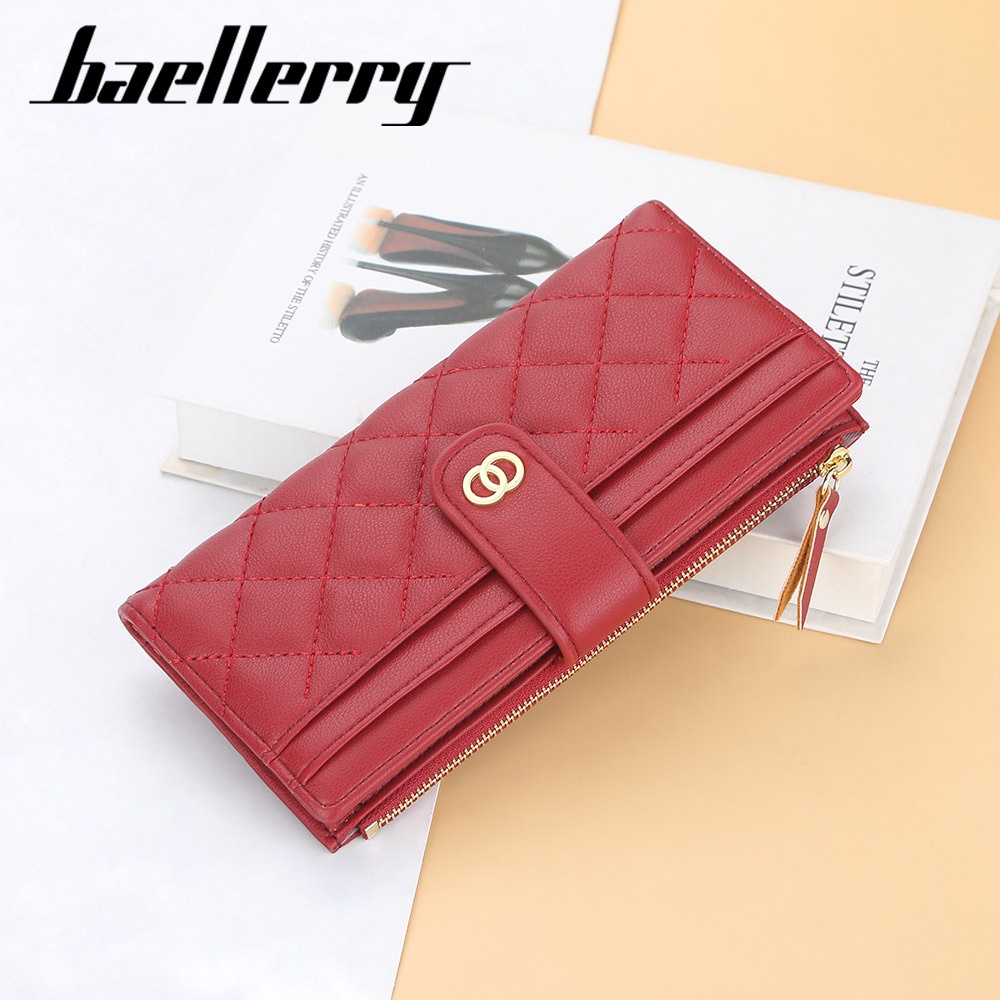 BAELLERRY NR082 Dompet Wanita Panjang Bahan Kulit PU Leather Premium WATCHKITE WKOS