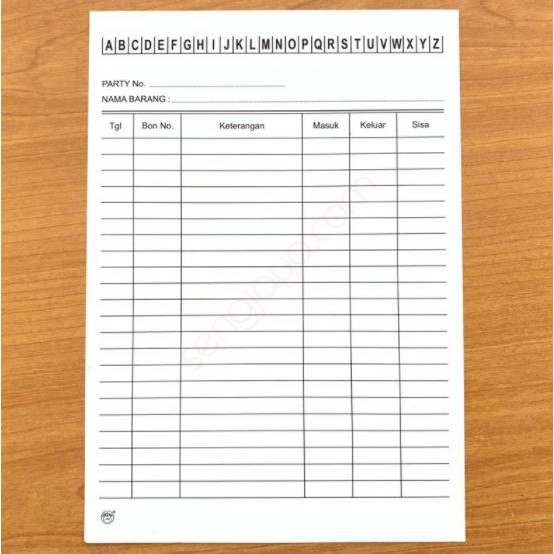 

KARTU STOCK / STOK BARANG UKURAN KECIL [100 LEMBAR]