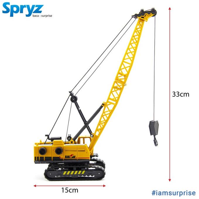 Spryz Construx 1:55 Crane Mainan Miniatur