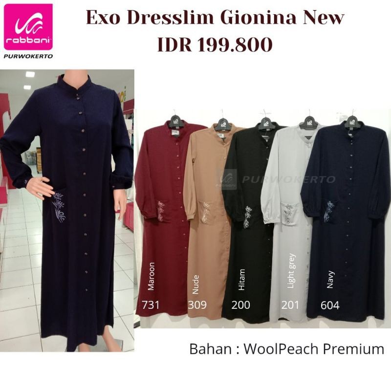 Rabbani Exo Dresslim Gionina - Gamis Gionina Rabbani