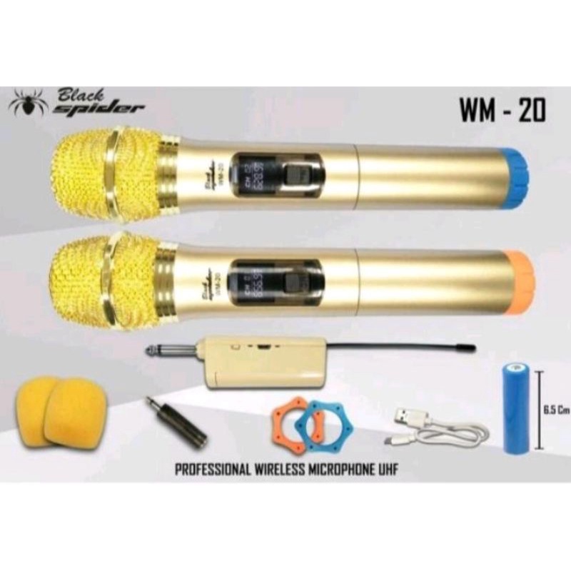 Mic Wireless Blackspider Wm20 Original