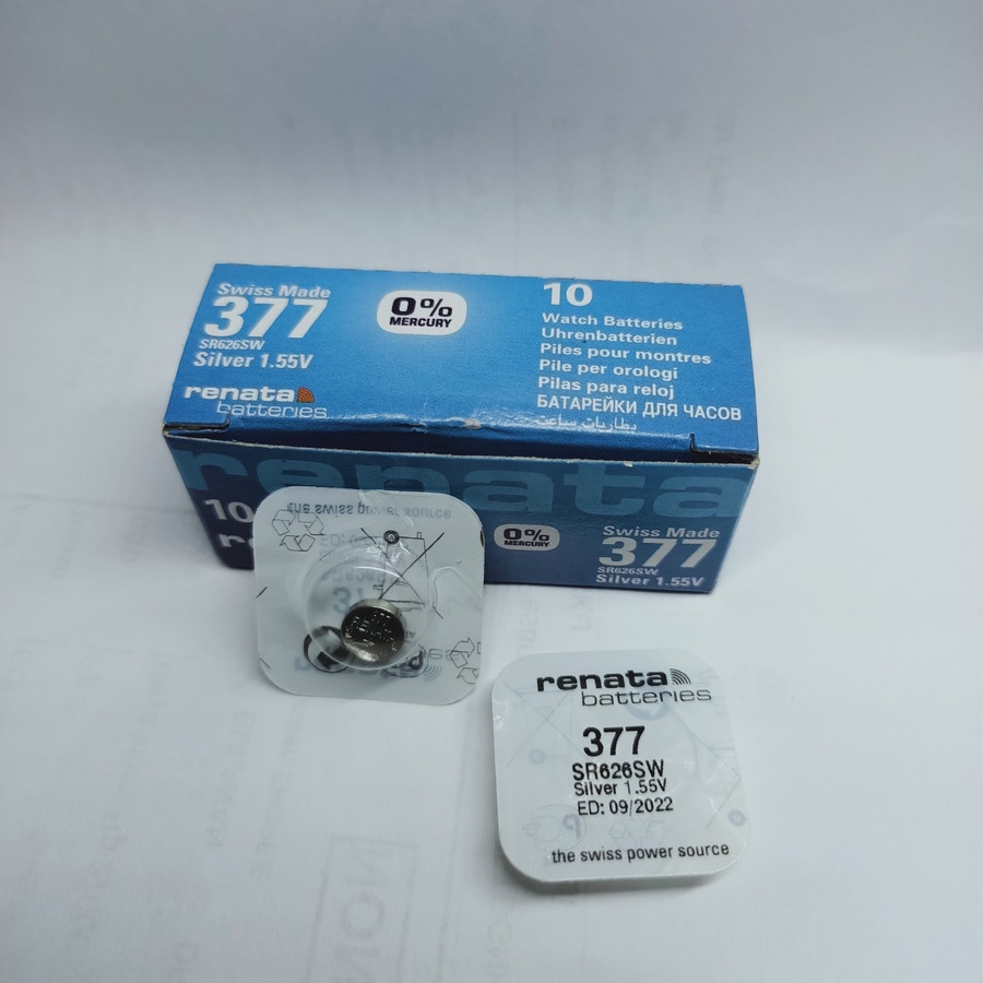 BATTERY ORIGINAL RENATA 377 / SR 626 SW BATRE JAM TANGAN ORIGINAL MADE IN SWIIS