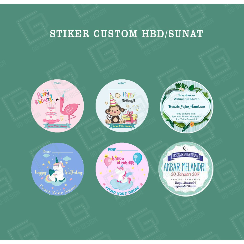 

STIKER SUNA/TASYAKUR/ULANG TAHUN/HBD