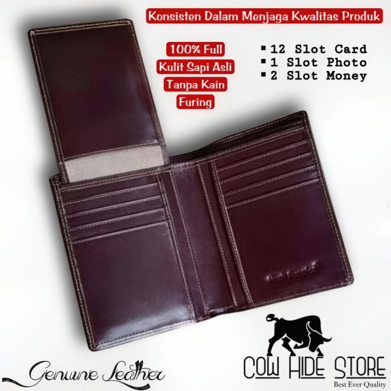 Dompet Pria Kulit Asli Bifold Up Emboss Hush Puppies - 15 Slot-4