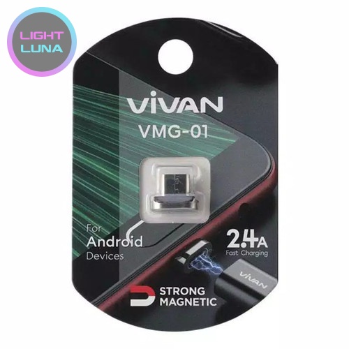 Vivan VMG-01 2.4A Micro USB Magnetic Head Konektor Charger Magnet