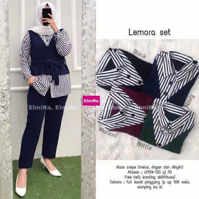 TERLARIS LEMORA SETELAN WANITA SETELAN BAJU KANTOR // PAKAIAN WANITA SET// SETELAN WANITA