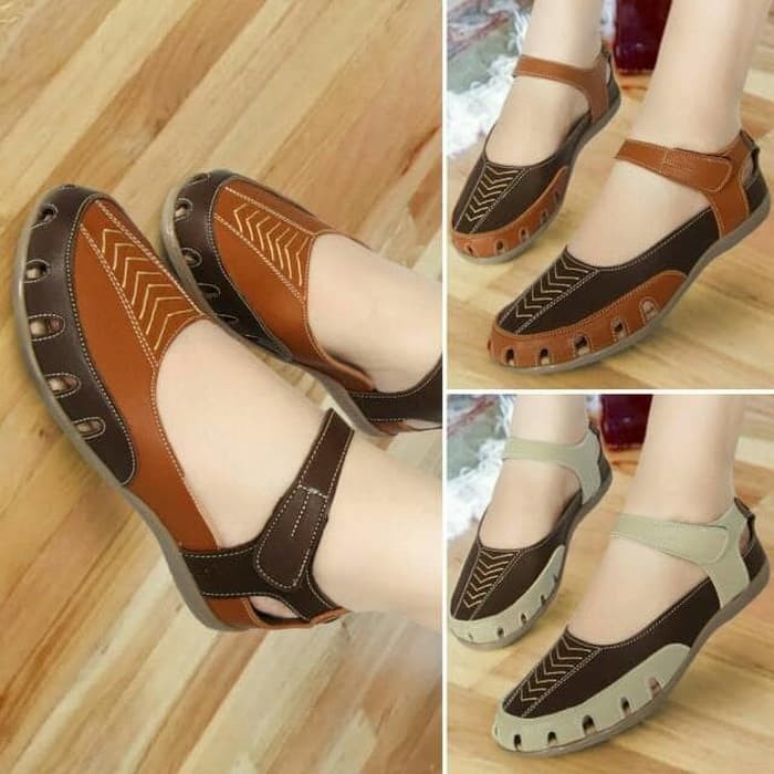 GP73 Sepatu Flat Shoes Emory Carvina / Sepatu Kantor Wanita / Pcs Bisa Kg Flat Shoes Sally Hitam -
