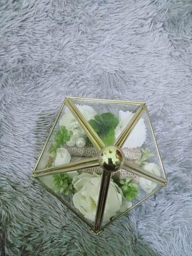 Ring Bearer Tempat Cincin Kaca Terarium