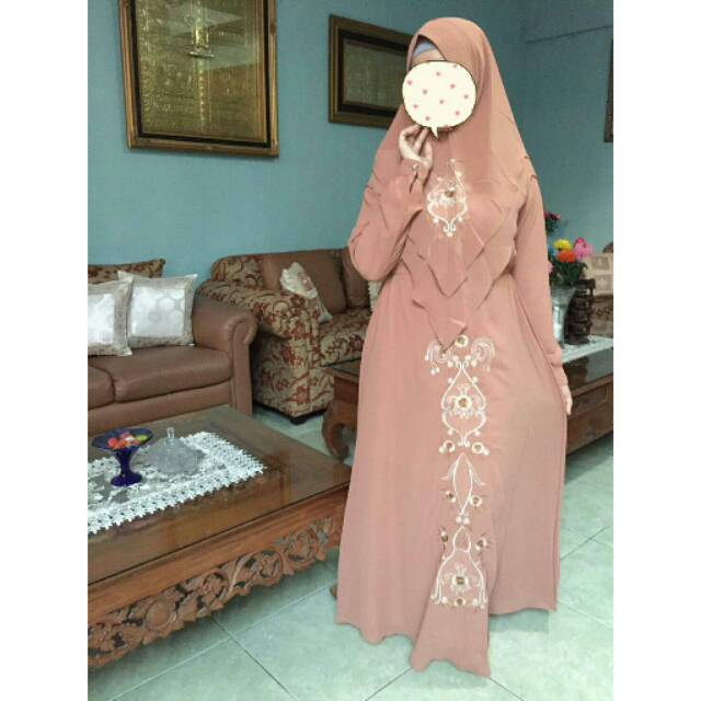 NEW NK MUSLIMAH SET SYARI BORDIR