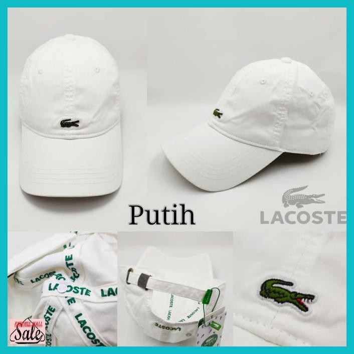 BALLBASETOPI- TOPI BASEBALL GOLF LACOSTE IMPORT UNISEX CEWEK COWOK BRANDED - HITAM -ASLIII.