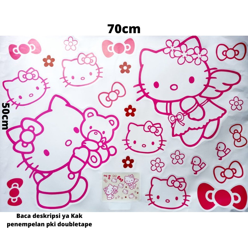 GD STIKER STICKER WALL SETIKER DINDING HELLO KITTY HK ANGEL WALLSTICKER WALLSTIKER DEKORASI TEMBOK HELO KITY PINK DECOR RUANG KAMAR TIDUR ANAK ANAK CEWEK PEREMPUAN KARTUN LUCU KEKINIAN WALLPAPER WALPAPER WELPEPER PAPER WALSTICKER HELLO K