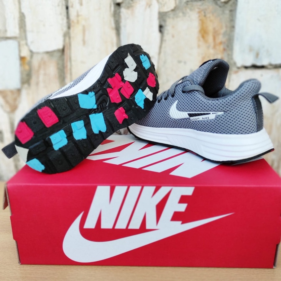 PROMO//SEPATU NIKE ZOOM ANAK TERBARU HITAM PUTIH / SEPATU SNEAKERS IMPORT SEKOLAH HITAM