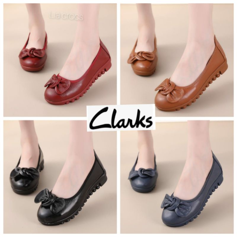 Sepatu Clarks radial kelopak / sepatu clarks radial bow / sepatu kulit