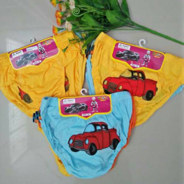 1pack (3pcs) Celana dalam anak cowok/celana dalam murah/celana dalam anak SD/cd agrekids